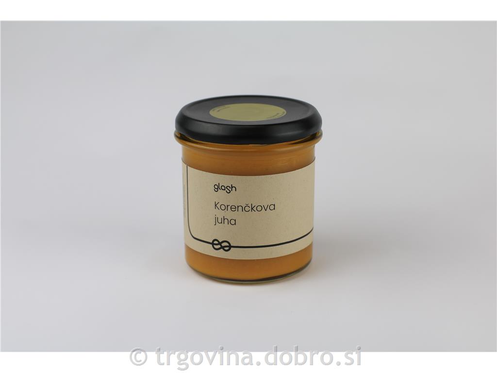 Korenčkova juha, 300ml, Glash